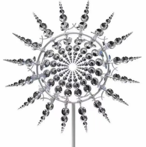 Whimsical Spinning Windmill Garden Decor  Magic Metal Design