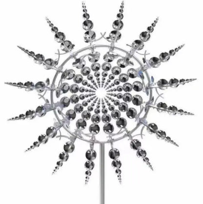 Whimsical Spinning Windmill Garden Decor  Magic Metal Design