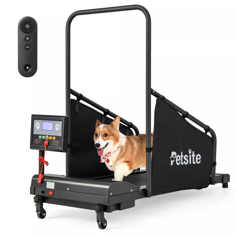 Petsite 1.5 HP Electric Dog Treadmill, 12 Programs, Adjustable Incline, Indoor Fitness for Small/Medium Dogs