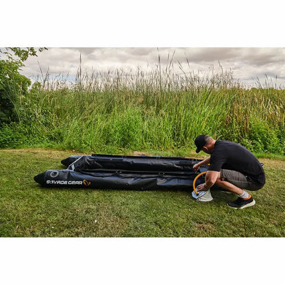 Durable 2-Person PVC Inflatable Kayak for Fishing with Aluminum Seats, Paddle & Repair Kit  130″x43″x11.8″