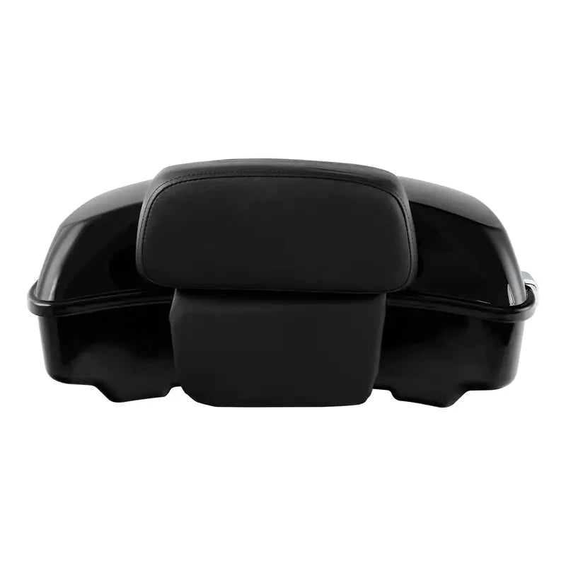 TCT-MOTORPARTS Chopped Tour Pack Trunk with Backrest and Mounting Rack for Motorcycles