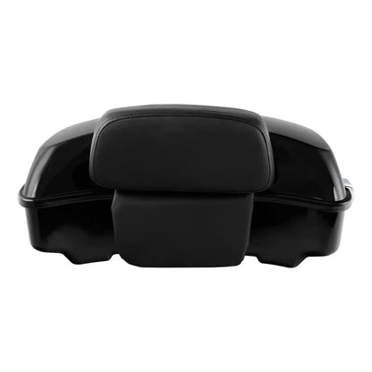 TCT-MOTORPARTS Chopped Tour Pack Trunk with Backrest and Mounting Rack for Motorcycles