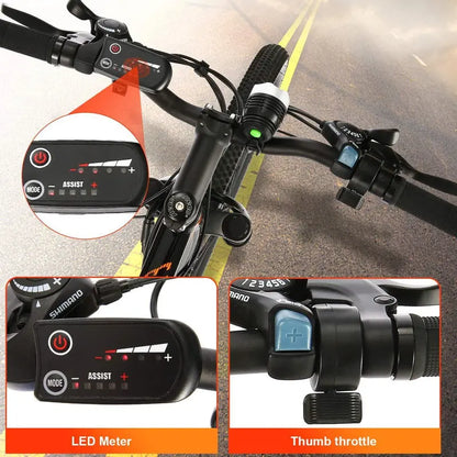 Ancheer 350W Electric Mountain Bike  26-Inch Adult E-Bike with Removable Battery & 20 MPH Top Speed