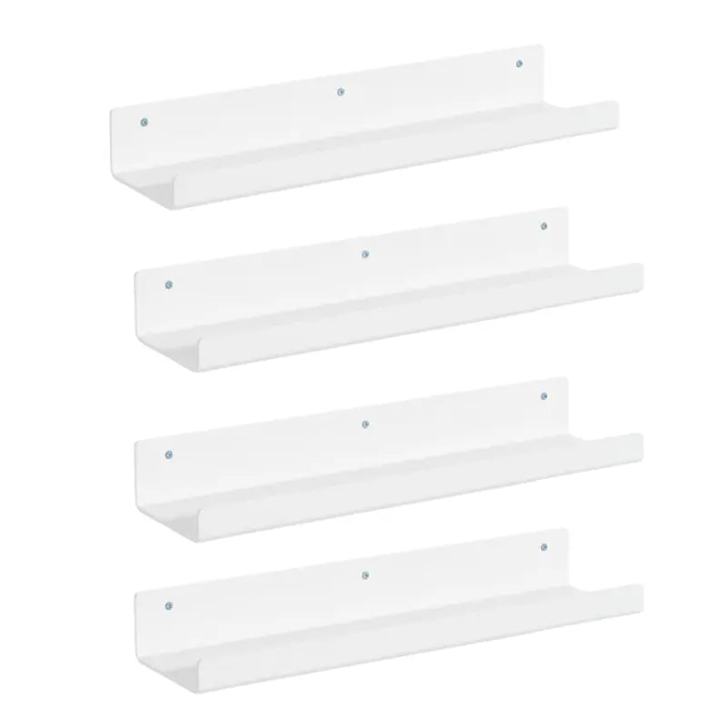 15-Inch Acrylic Floating Wall Shelves  Modern Bathroom Organizer Set