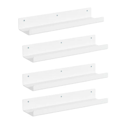 15-Inch Acrylic Floating Wall Shelves  Modern Bathroom Organizer Set