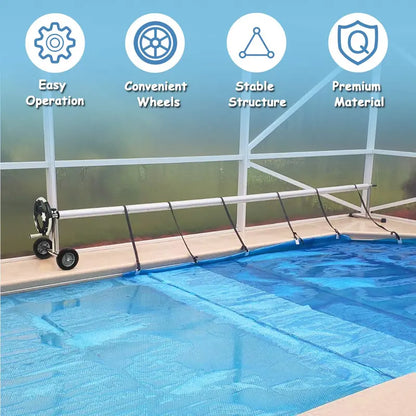 21-Foot Aluminum Solar Pool Cover Reel System