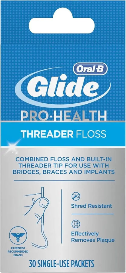 Glide Pro-Health Dental Floss Threaders  30-Count Pack for Braces and Bridges