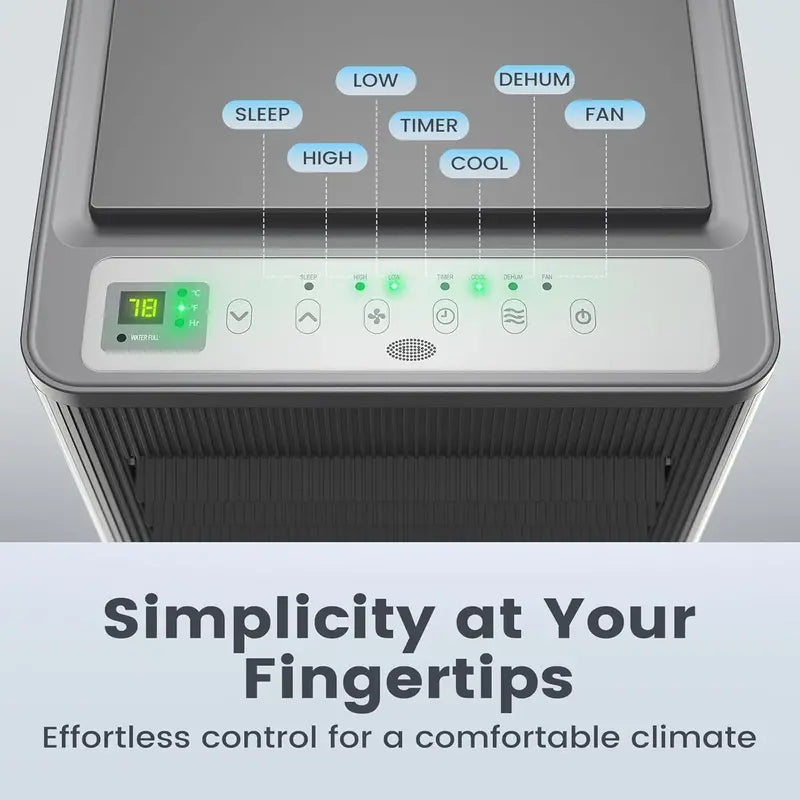 Air Choice 10,000 BTU Portable AC  3-in-1 Cooling, Dehumidifying & Fan Unit for Rooms up to 450 sq ft, Includes Window Kit & Remote