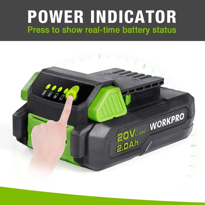 WORKPRO 20V 2.0Ah High-Capacity Li-ion Battery