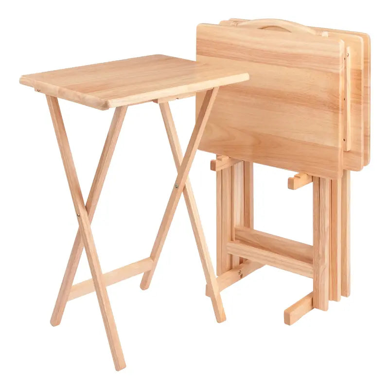 Alex 5-PC Snack Table Set Natural