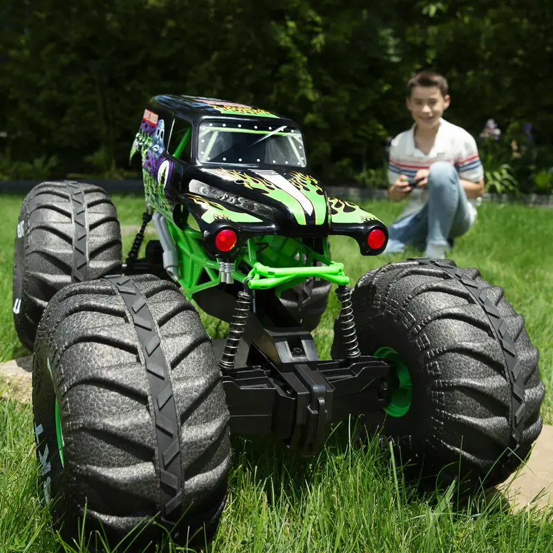 Monster Jam Mega Grave Digger RC Monster Truck  1:6 Scale, All-Terrain Remote-Controlled Toy with LED Lights