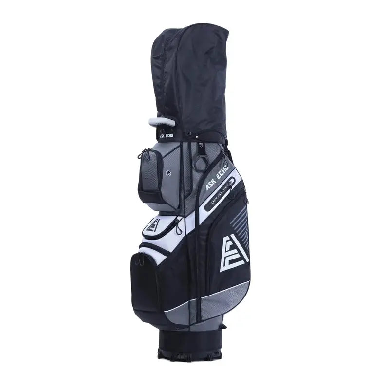 Ask Echo T-Lock Golf Cart Bag  Weather-Resistant Carryall with Rain Cover and Ergonomic Handles
