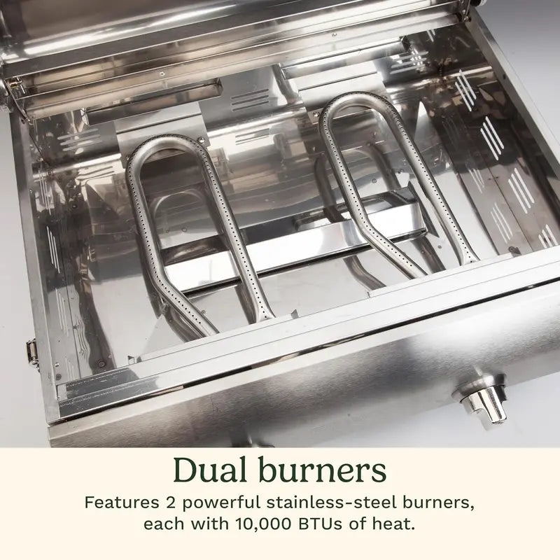 Cuisinart Chef’s Style Portable Propane Grill  Stainless Steel Tabletop Gas Grill (20,000 BTU)