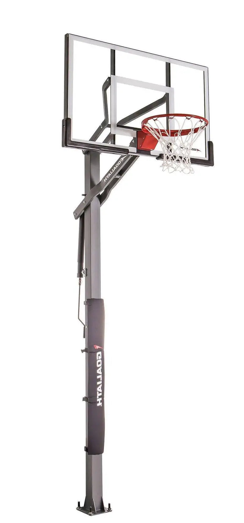 Prodigy 54″ In-Ground Basketball System  Reinforced Pole, Tempered Glass Backboard