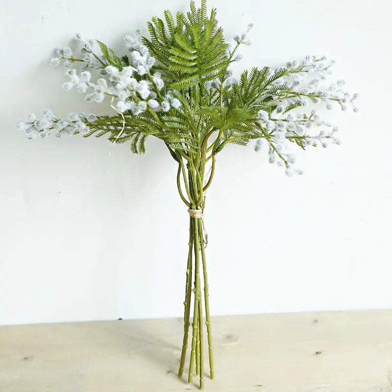 Acacia Silk Flower Stem  Delicate Faux Branch for Modern Home & Event Styling
