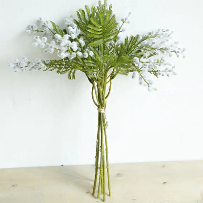 Acacia Silk Flower Stem  Delicate Faux Branch for Modern Home & Event Styling