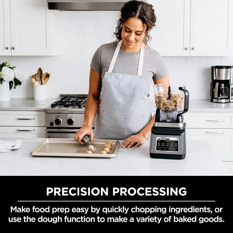 Ninja BN801 Professional Plus 1400W 5-in-1 Kitchen System, 72oz Blender, 64oz Processor, Grey