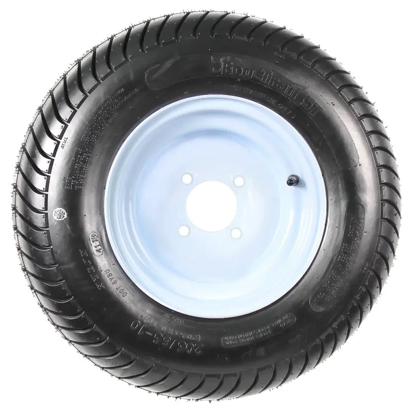 2-Pack Trailer Tires On Rims 20.5 X 8 X 10 205/65-10 20.5X8.0-10 4H White Wheel