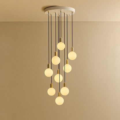Nine Pendant in Brass + Sphere IV