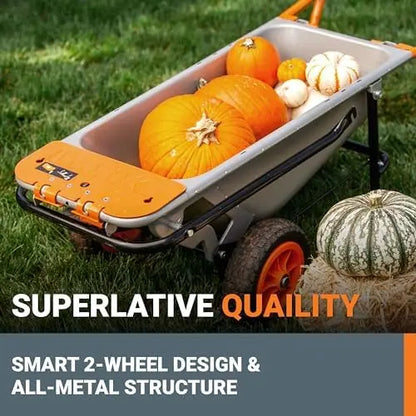 Worx WG050 8-in-1 Heavy Duty Aerocart Garden Cart & Wheelbarrow/Dolly