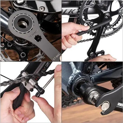 22-Piece Bike Tool Kit with Portable Storage Case for Road & Mountain Bikes