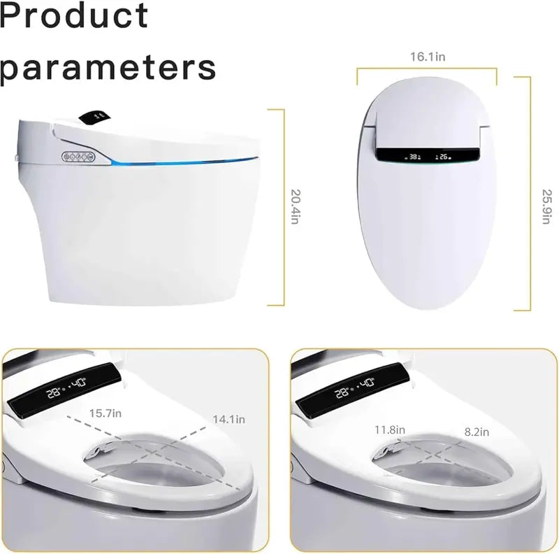 XEK Smart Bidet Toilet  All-in-One One-Piece Intelligent Toilet with Integrated Wash Functions