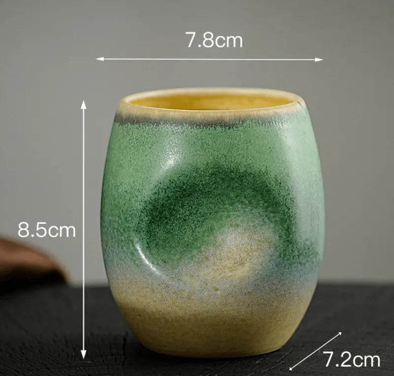 Zonema Natural-Glaze Ceramic Espresso Mug  Handcrafted Matte Finish