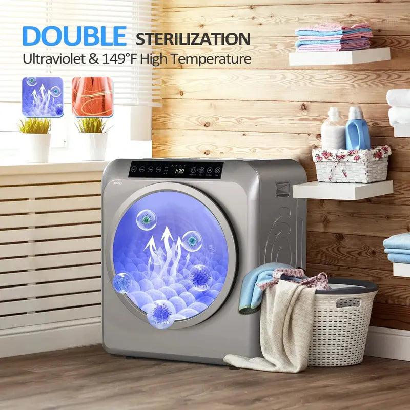 ROVSUN Compact Portable Clothes Dryer  13.2 lb Capacity, 3.5 Cu.Ft Drum, Lightweight Design