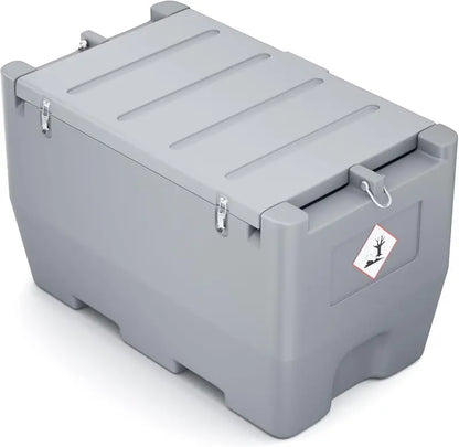 50-Gallon Portable Fuel Transfer Tank for Gasoline & Diesel  12V DC Pump, 10.6 GPM Flow, Red Finish