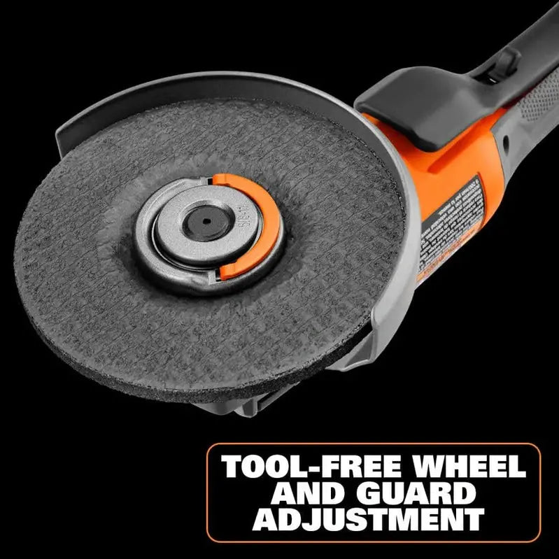 RIDGID R86047B-AC93044SBN 18V Brushless Angle Grinder Kit with Batteries &amp; Charger