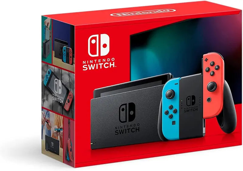 Nintendo Switch Handheld Console  Neon Blue & Red Joy-Con Bundle for Portable Gaming