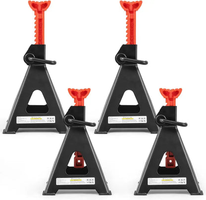 12-Ton (26,400 LB) Adjustable Jack Stands with 19-Inch to 29.5-Inch Lifting Range