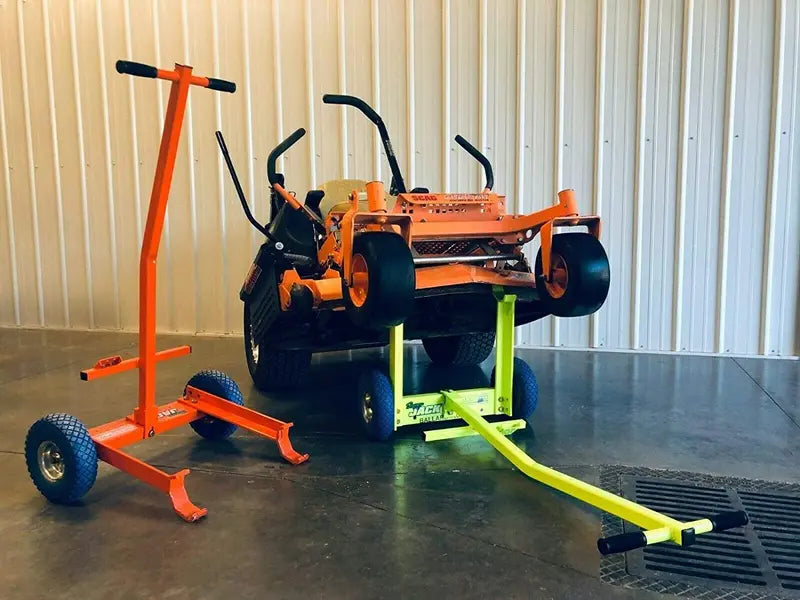Ballard Super Jack Pro Mower Lift  High-Visibility Orange, Heavy-Duty Stand-Up Jack for ZTRs and Walk-Behinds