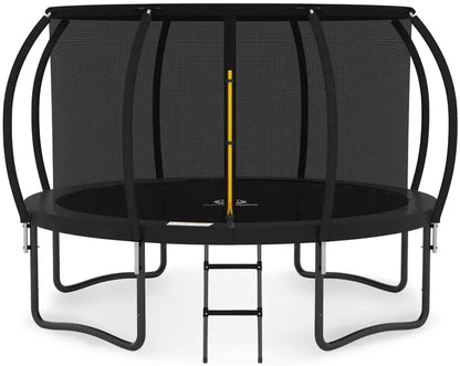 JUMPZYLLA 8-Foot Outdoor Trampoline with Safety Enclosure for Kids