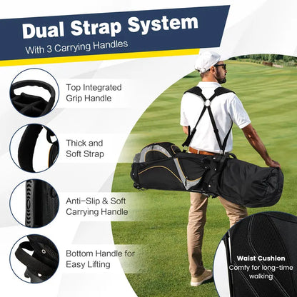 Lightweight Golf Stand Bag  8-Way Top Divider for Club Organization