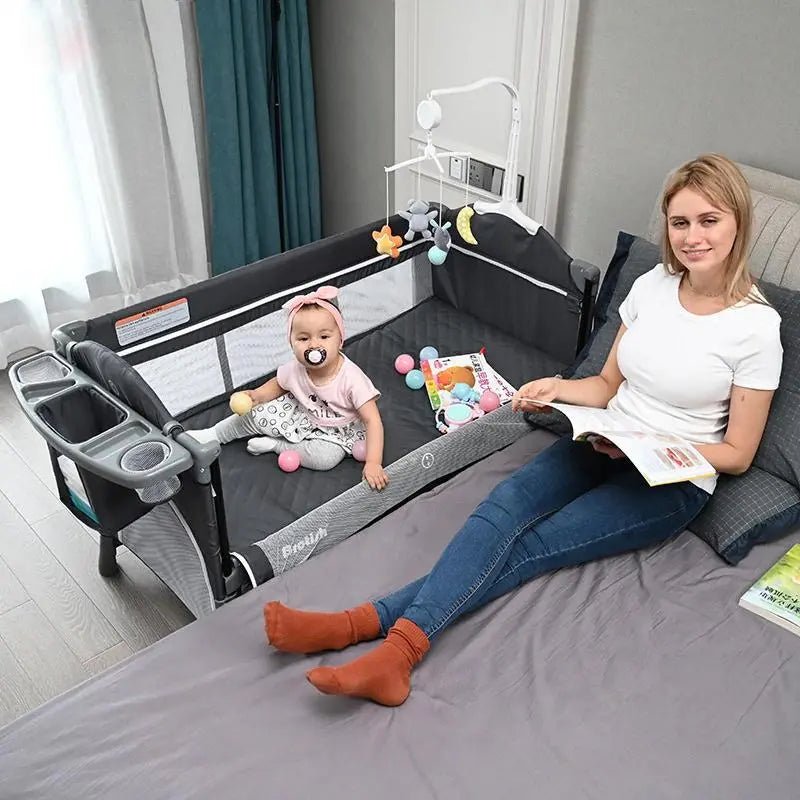 Adjustable Bedside Bassinet  Compact, Breathable Sleep Solution for Newborns