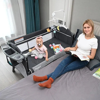 Adjustable Bedside Bassinet  Compact, Breathable Sleep Solution for Newborns