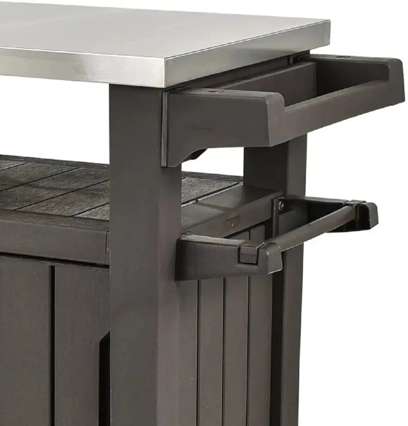 Portable Outdoor Folding Table with Integrated Storage Compartment