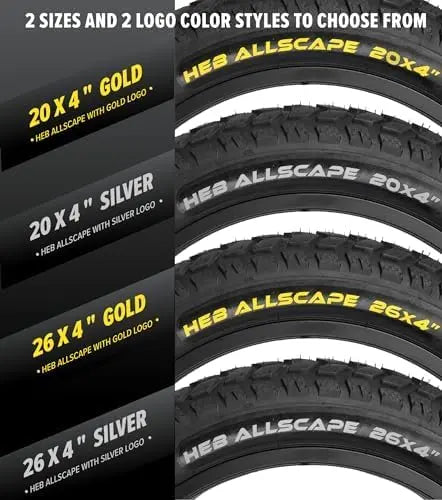 HEB ALLSCAPE 26×4/20×4 High-Performance Puncture-Resistant Bike Tire for E-Bikes & Mountain Bikes | Street & Trail Riding