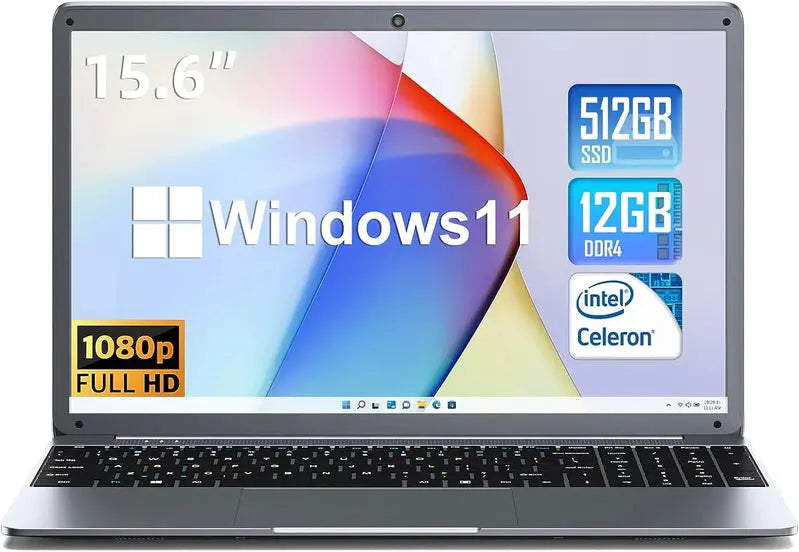 SGIN 15.6¡å Windows 11 Laptop  Intel Celeron N5095A, 12GB DDR4 RAM, 512GB SSD, Full HD 1920¡Á1080 Display