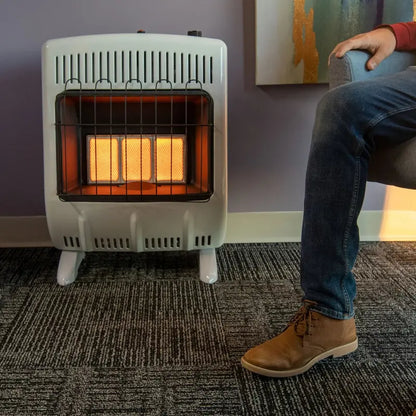 Mr. Heater F299821 Vent-Free Natural Gas Heater  20,000 BTU Radiant Wall-Mount or Freestanding Unit