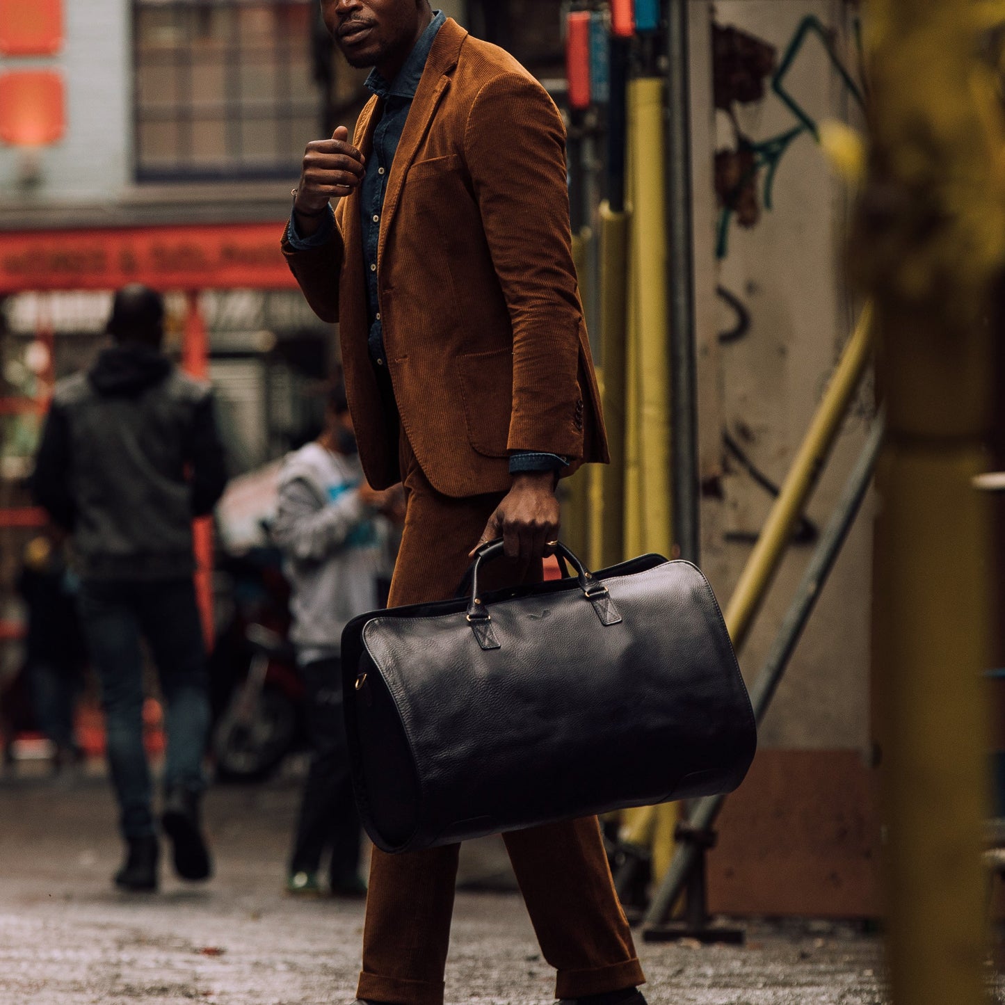 Leather S.C Holdall - Black