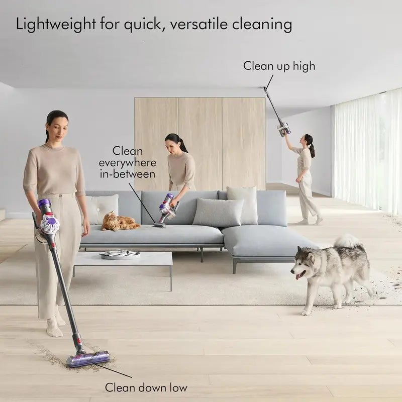 Dyson V8 Animal Cordless Vacuum  Pet Hair Specialist, Detachable Handheld, Advanced Filtration System