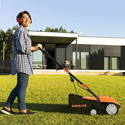 2-in-1 Electric Lawn Dethatcher & Weeder  12-Amp, 3-Depth Adjustable Tool