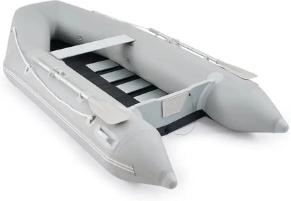 10 ft. Heavy-Duty Inflatable Dinghy  4-Person 990 lb Capacity Sport Tender Boat with Aluminum Oars & Air Pump