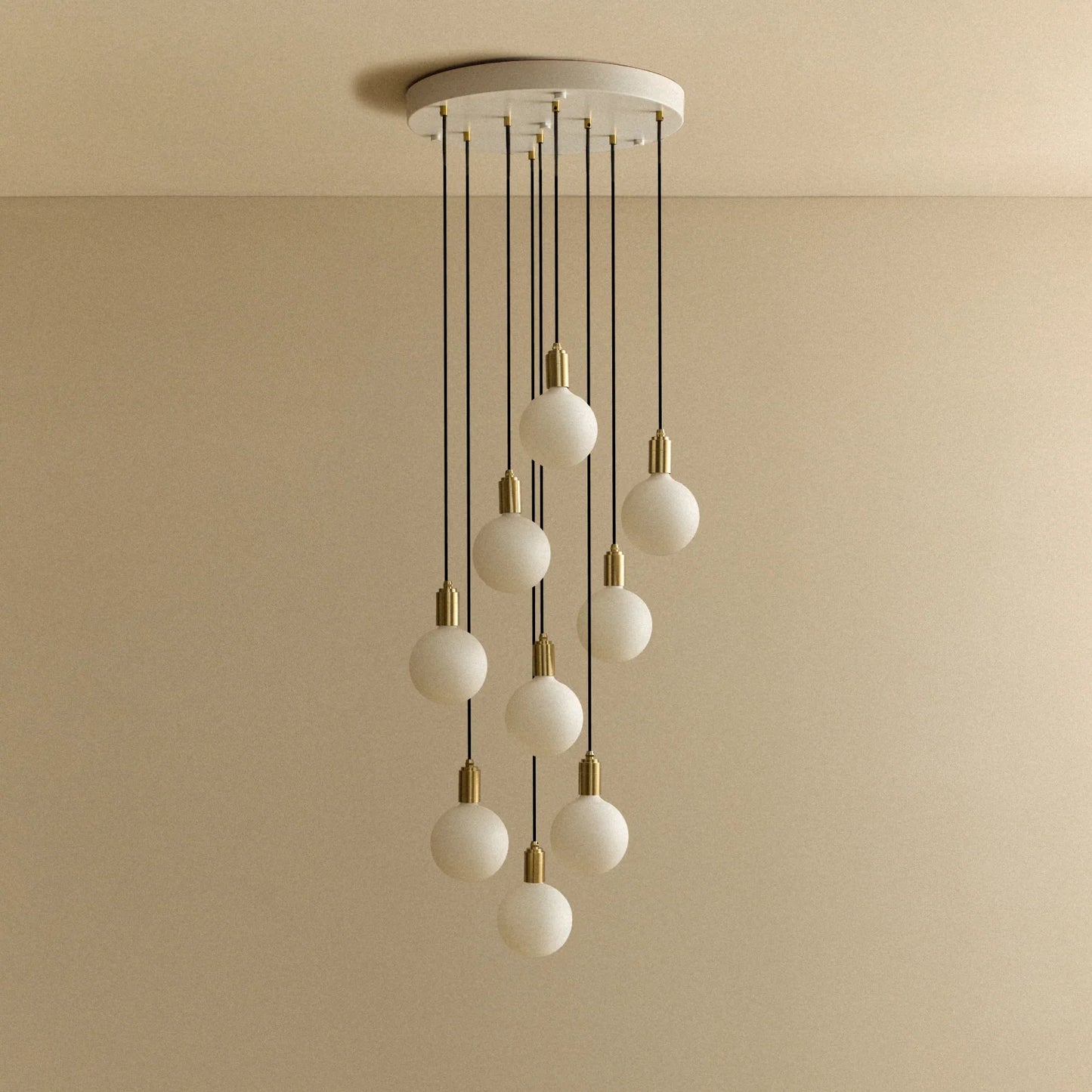 Nine Pendant in Brass + Sphere IV