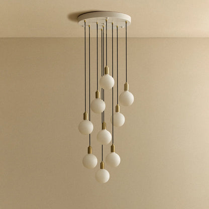 Nine Pendant in Brass + Sphere IV