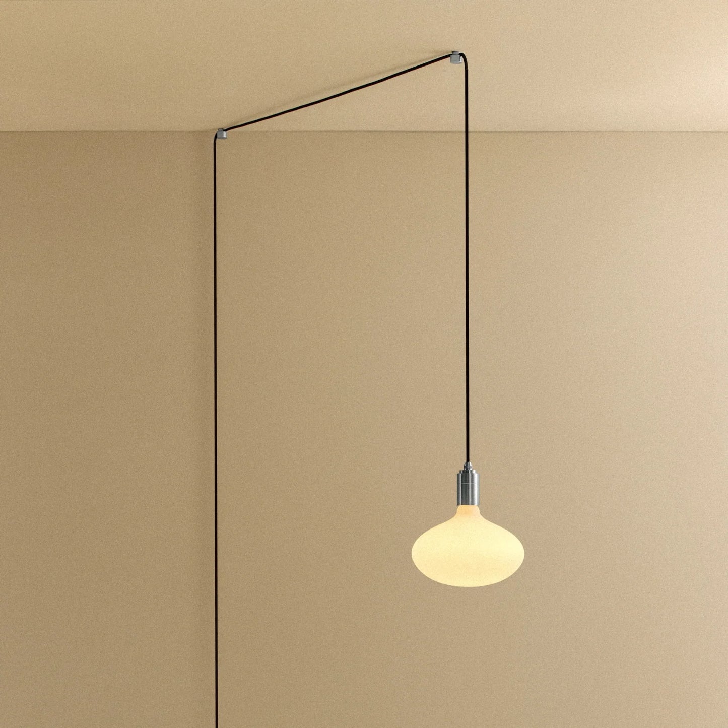 Oval II Plug-In Pendant Light in Stainless Steel