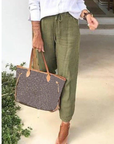 Pantalon Lin et Coton Taille Haute "Riviera"