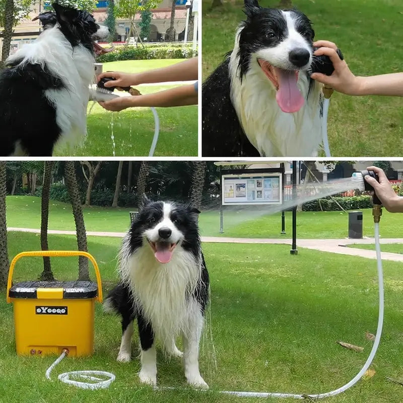 Rinse Kit Portable Rechargeable Camping Shower with Pump, Shower Head & 5-Gallon Tank  Electric Outdoor Shower System